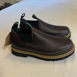 Georgia Boot Boy's Romeo Brown Size 5 Slip-on Farm Leather Oil & Slip Resistant